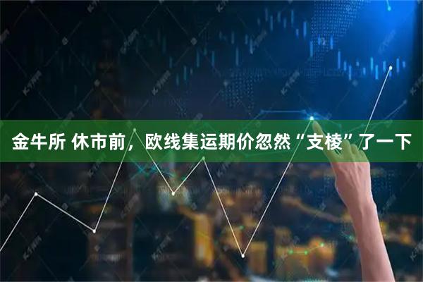 金牛所 休市前，欧线集运期价忽然“支棱”了一下