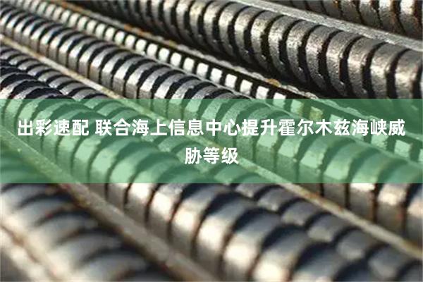 出彩速配 联合海上信息中心提升霍尔木兹海峡威胁等级